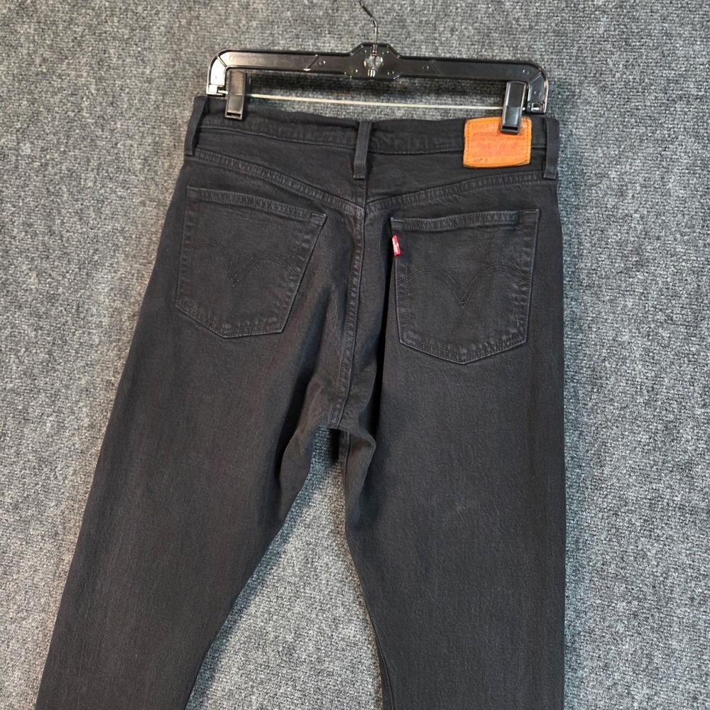 Levi's Premium 501 Big E Black Jeans 28x29 High Rise Button Fly Straight Leg - Picture 14 of 16